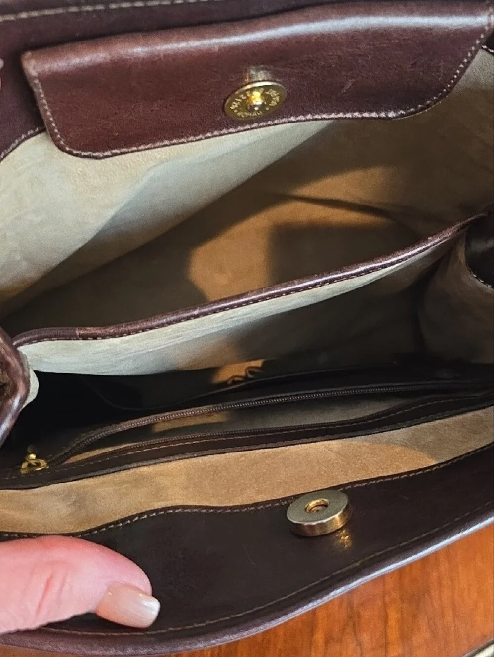 Brahmin Brown Croc-Embossed Leather Shoulder Bag
